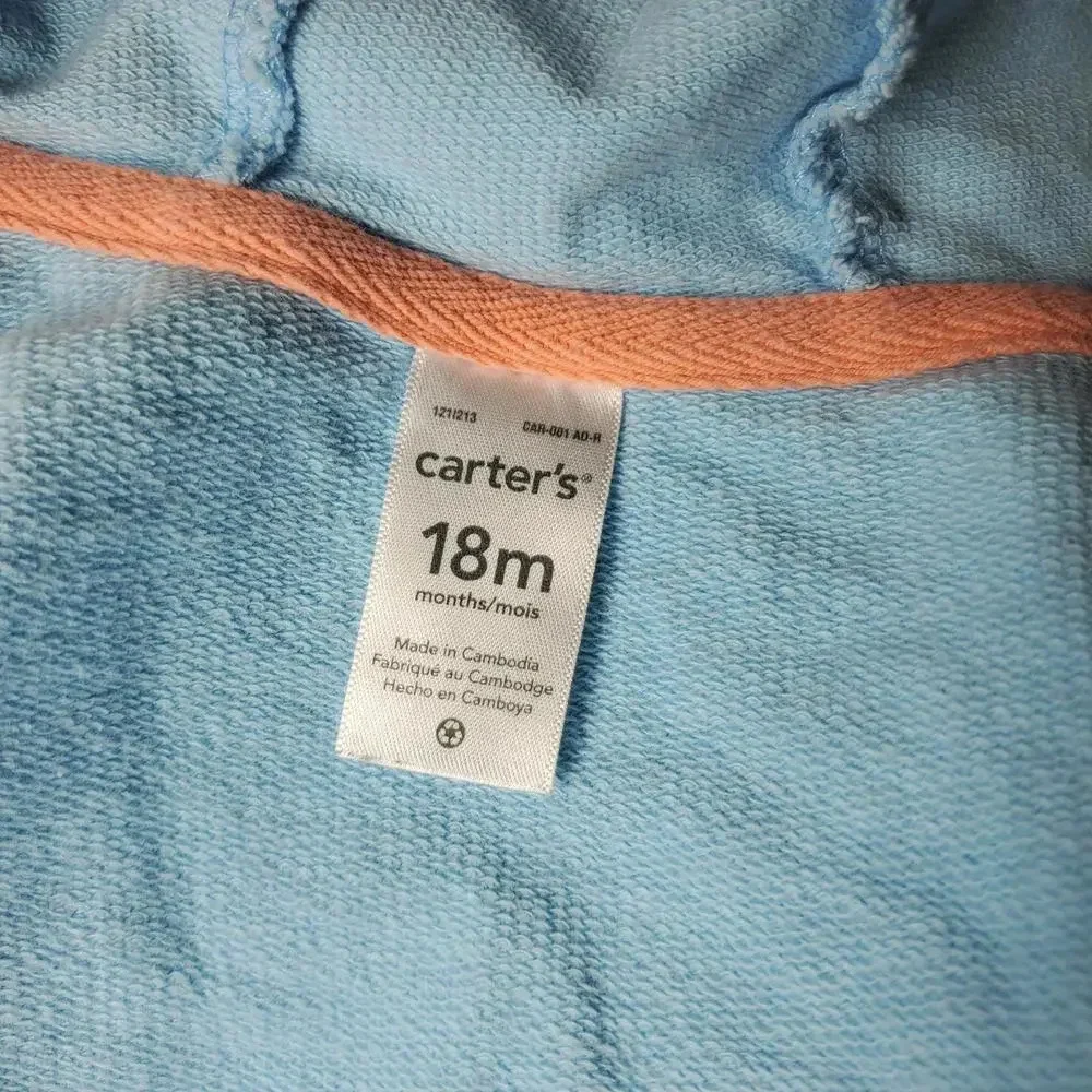 Carter's Baby Toddler Hooded Zip-up Anchor Jacket Size 18m